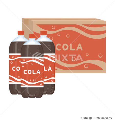 ケース売りのコーラのペットボトル ケース売りのコーラのペットボトル 98387875