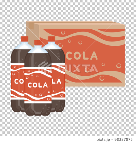 ケース売りのコーラのペットボトル ケース売りのコーラのペットボトル 98387875