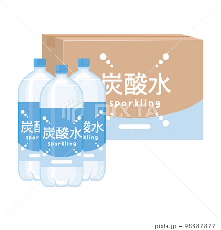 ケース売りの炭酸水のペットボトル ケース売りの炭酸水のペットボトル 98387877