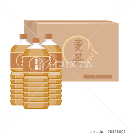 ケース売りのペットボトルの麦茶 98388001