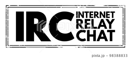 IRC - Internet Relay Chat is a text-based chat system for instant messaging, acronym technology concept background 98388833