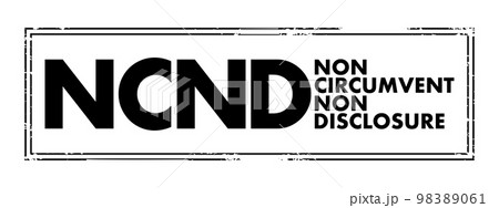 NCND Non-Circumvent and Non-Disclosure -...のイラスト素材 [98389061] - PIXTA