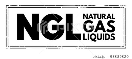 NGL Natural Gas Liquids - same family of molecules as natural gas and crude oil, composed exclusively of carbon and hydrogen, acronym text stamp 98389320