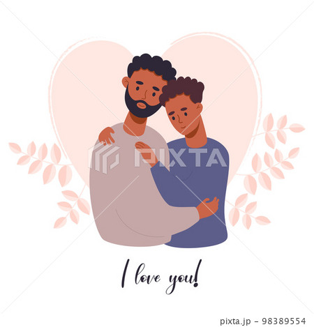 Happy black LGBT family. Sweetheart eth…