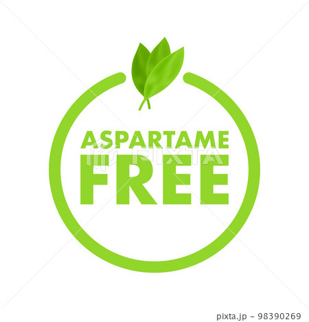 Aspartame free icon, label. Aspartame artificial sweetener free. Vector stock illustration. 98390269