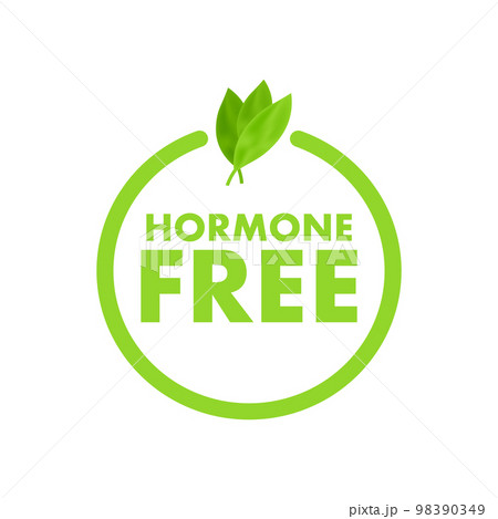 No hormone, great design for any purposes. No added hormones. Natural product. Healthy fresh nutrition. Vector stock illustration No hormone, great design for any purposes. No added hormones. Natural product. Healthy fresh nutrition. Vector stock illustration 98390349