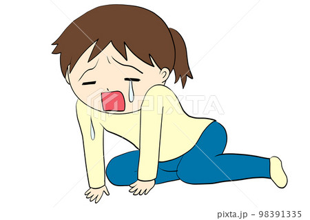 嘆く女性のイラスト素材 [98391335] - PIXTA