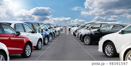 Cars in a row. Cars in a row. 98391597