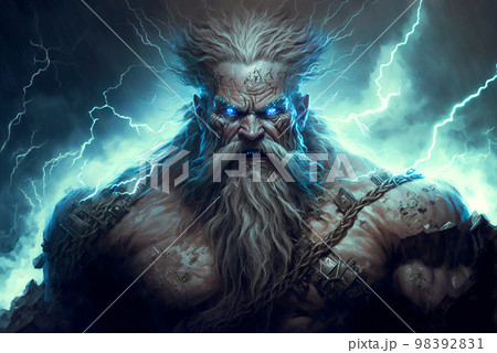 God of thunder ai generative	 98392831