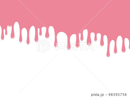 垂れた苺チョコレートのイラスト_垂れたピンクのペンキ 98393756