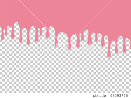垂れた苺チョコレートのイラスト_垂れたピンクのペンキ 98393756