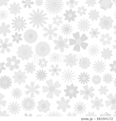Seamless pattern of gray flowers Seamless pattern of gray flowers 98394172