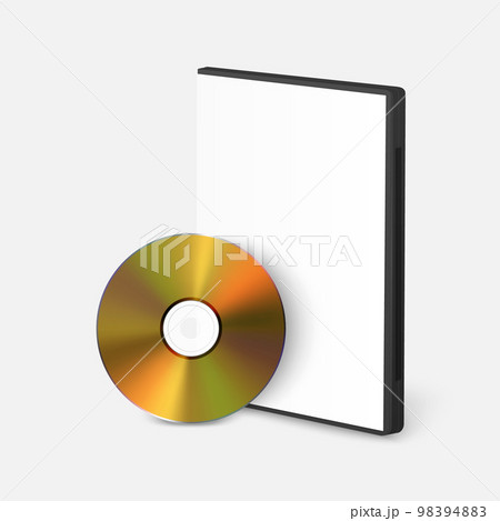 Vector Realistic Yellow CD, DVD with Plastic...のイラスト素材 ...