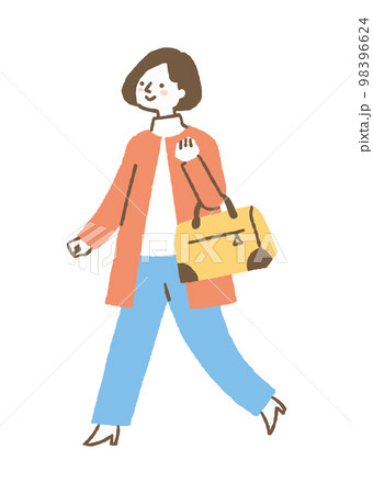 旅行鞄を持っている女性_色 98396624