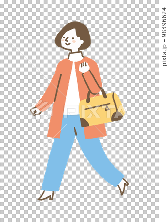 旅行鞄を持っている女性_色 98396624