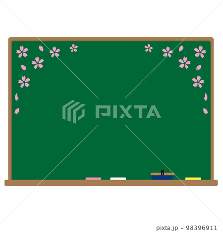 桜の花が描かれた黒板 桜の花が描かれた黒板 98396911
