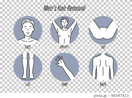 男性脱毛パーツ素材 98397923