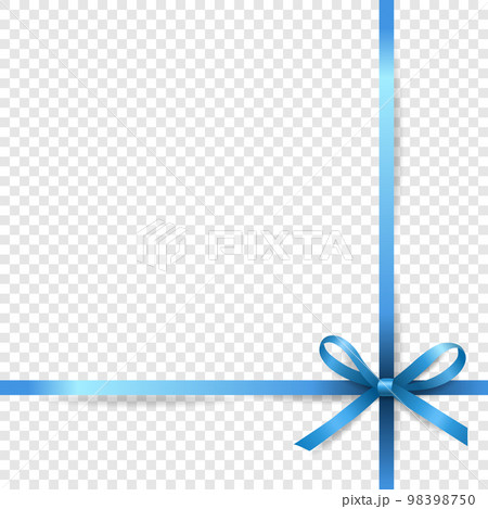 Vector 3d Realistic Blue Gift Ribbon and Bow Closeup Isolated. Bow Design Template, Background for Birthday, Christmas Presents, Gifts, Invitation, Card, Gift Box. Holiday Decoration Vector 3d Realistic Blue Gift Ribbon and Bow Closeup Isolated. Bow Design Template, Background for Birthday, Christmas Presents, Gifts, Invitation, Card, Gift Box. Holiday Decoration 98398750