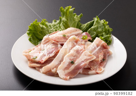 豚バラカルビ焼き肉用　(ネギ塩焼き) 98399182