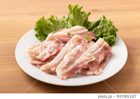 豚バラカルビ焼き肉用　(ネギ塩焼き) 98399187