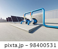 3d rendering of water pump station. 98400531