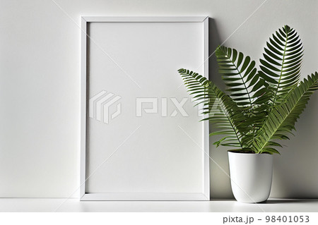 イメージ素材:フォトフレームのある室内インテリアのイメージ イメージ素材:フォトフレームのある室内インテリアのイメージ 98401053
