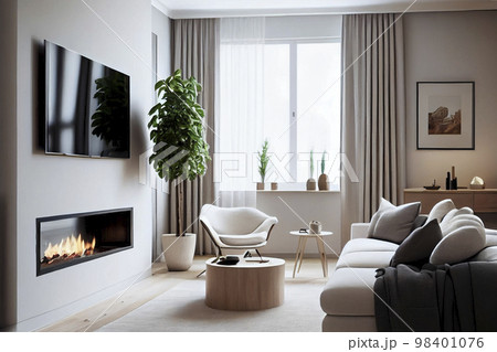 イメージ素材:スタイリッシュなリビングのイメージ イメージ素材:スタイリッシュなリビングのイメージ 98401076