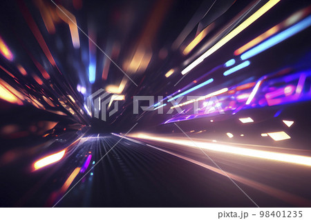 背景素材:近未来で抽象的なレーザービームの光の背景 98401235
