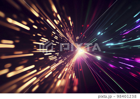 背景素材:近未来で抽象的なレーザービームの光の背景 98401238