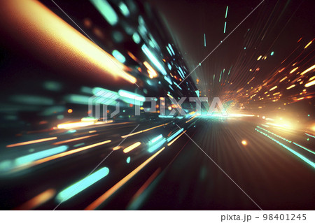 背景素材:近未来で抽象的なレーザービームの光の背景 98401245