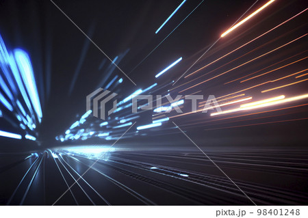 背景素材:近未来で抽象的なレーザービームの光の背景 98401248