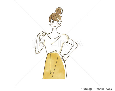 笑顔の女性 98401583