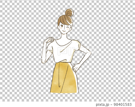 笑顔の女性 98401583