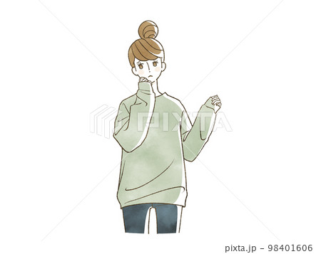 困っている女性 98401606
