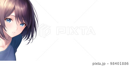 ショートヘアの女の子 98401886