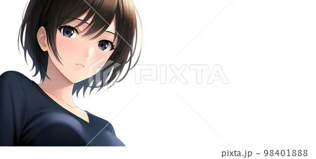 ショートヘアの女の子 98401888