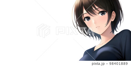ショートヘアの女の子 98401889
