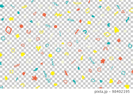 Retro pop Memphis background material written with a pen 98402195