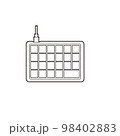 片手キーボードのイラスト 98402883