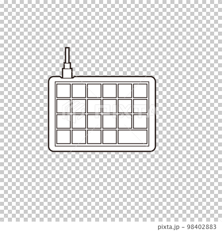 Illustration of one-handed keyboard Illustration of one-handed keyboard 98402883