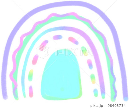 Rainbow line Rainbow illustrations 98403734