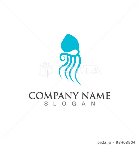 Jellyfish icon illustration design, simple logo template vector Jellyfish icon illustration design, simple logo template vector 98403904
