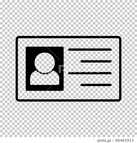 一張帶照片的身份證。向量。 98403913