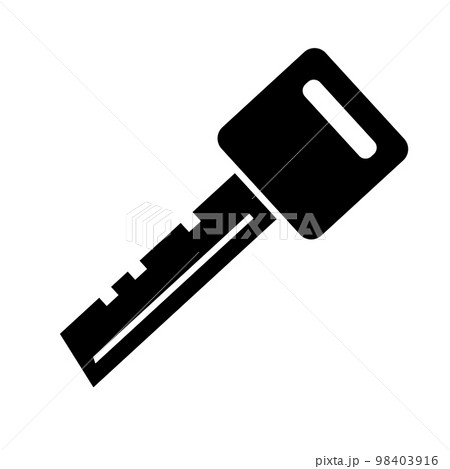 部屋カギのシルエットアイコン。ロック。ベクター。 98403916