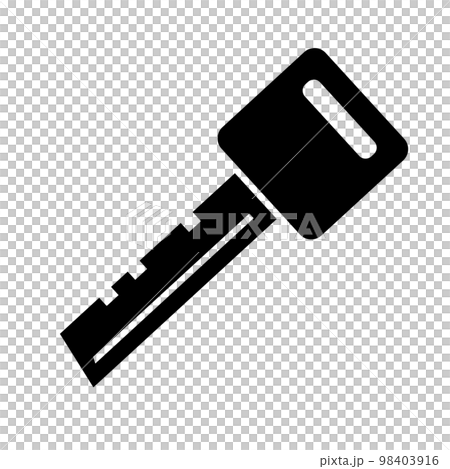 部屋カギのシルエットアイコン。ロック。ベクター。 98403916