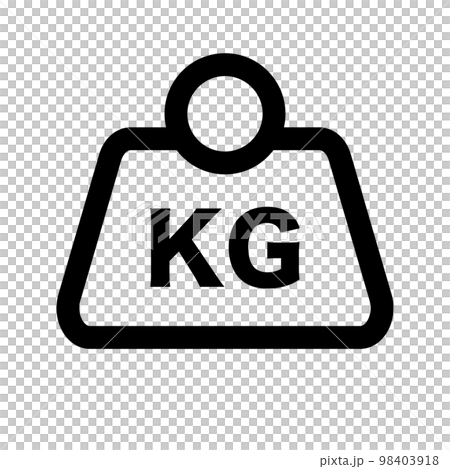 KG 千克符號。肌肉訓練和體重的測量。向量。 98403918