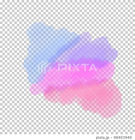 水彩のあしらい　紫とピンク 98403940