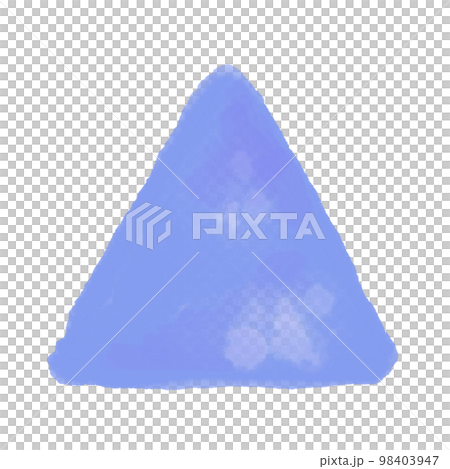 Watercolor treatment triangle blue Watercolor treatment triangle blue 98403947