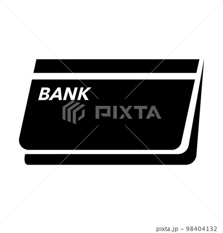 通帳のシルエットアイコン。銀行通帳。ベクター。 通帳のシルエットアイコン。銀行通帳。ベクター。 98404132