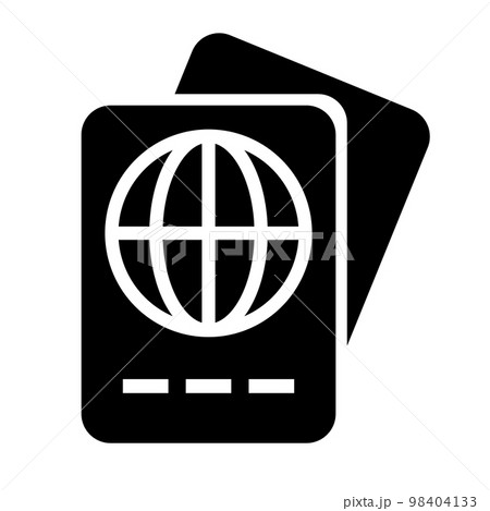 パスポート。海外旅行のID。イミグレーション。ベクター。 98404133